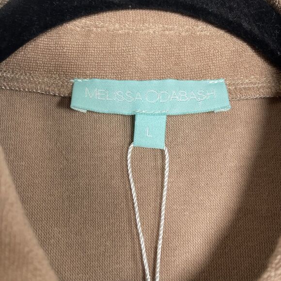 MELISSA ODABASH Cheryl Playsuit Romper Large Almond Beige Brown NEW Lounge Swim - Picture 4 of 13